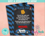 Police Birthday Invitation with Photo, Police Party, Cop invitation | Editable Instant Download | Edit Online NOW Corjl | INSTANT ACCESS