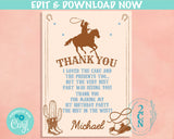 Cowboy Rodeo Birthday Invitation, Western Party, First Rodeo, Wild West | Editable Instant Download | Edit Online NOW Corjl | INSTANT ACCESS