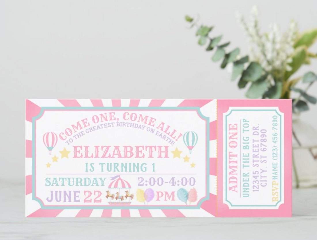 The Ultimate Guide to a 'Cotton Candy' Carnival Circus Birthday Party!