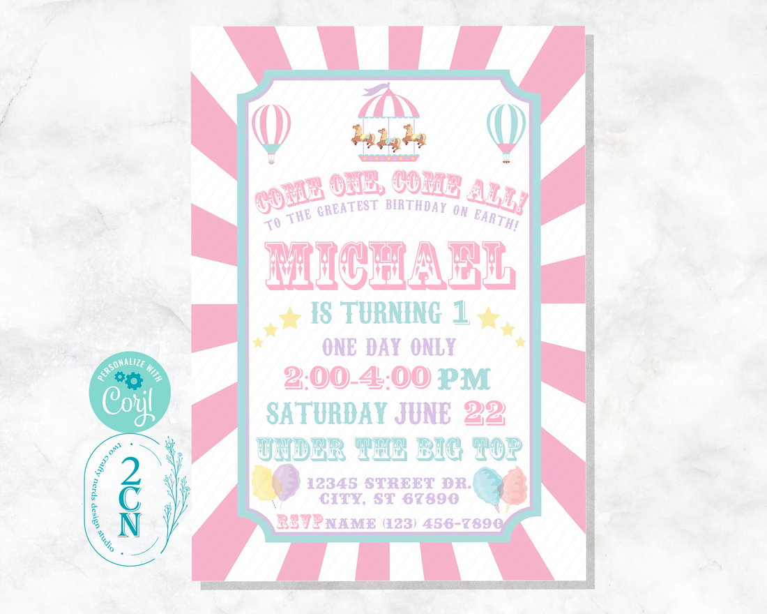 DIY Your Way To Cotton Candy Circus Birthday Fun!