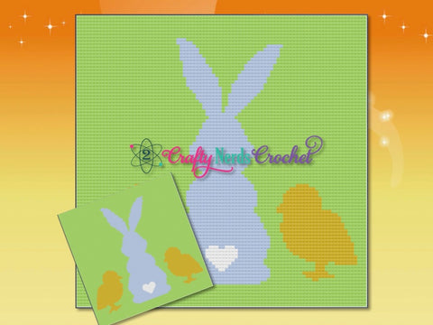 Bunny and Chicks Pattern Graph With Mini C2C Written