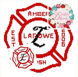 Maltese Cross Graphghan Personalized Pattern DIY Fire Fighter Logo and Wedding Do It Yourself GRAPH100