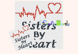 Sisters By Heart Pillow SC Size: 70x70 Pattern Graph DIY & Written PDF Instructions Printable Digital Grid Crochet Knit Do It Yourself