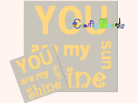 You Are My Sunshine Baby Blanket SC 105x105 Pattern Graph DIY & Written PDF Instructions Printable Digital Grid Crochet Knit Do It Yourself