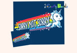 Sorry Not Sorry Unicorn Pattern Graph with SC Single Crochet Written Instructions Printable Digital Grid Crochet Knit