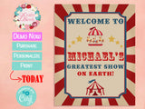 Circus Carnival Ticket Birthday Party Pack, Circus Birthday Party Decor | Editable Instant Download | Edit Online NOW Corjl | INSTANT ACCESS