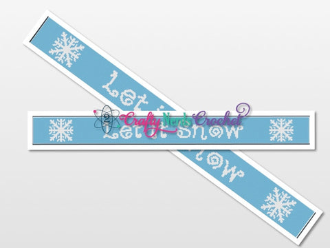 Let It Snow Scarf Pattern Graph With Single Crochet Written