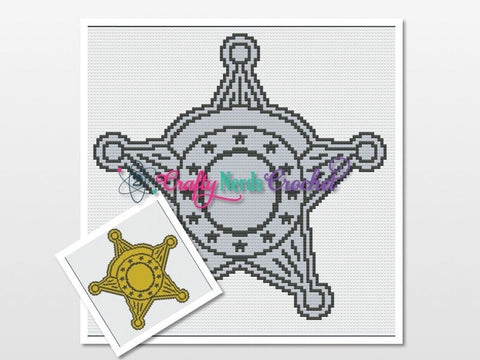 Sheriff Badge Pattern Graph With Mini C2C Written