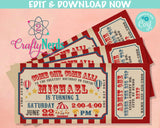 Carnival Ticket Birthday Invitation, Circus Party, Circus invitation | Editable Instant Download | Edit Online NOW Corjl | INSTANT ACCESS zs