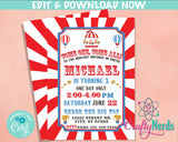 Carnival Circus Birthday Invitation, Circus Party, Carnival Theme | Editable Instant Download | Edit Online NOW Corjl | INSTANT ACCESS