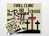 Old Rugged Cross Pattern Graph With HDC Written, Crosses Graphgan, Crosses Blanket, Crosses Crochet Pattern, Jesus Cross Pattern, Christian