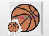 Basketball Pillow Pattern Graph With Single Crochet Written , Basketball Graphgan, Basketball Crochet Pattern, Basketball Blanket, Pillow