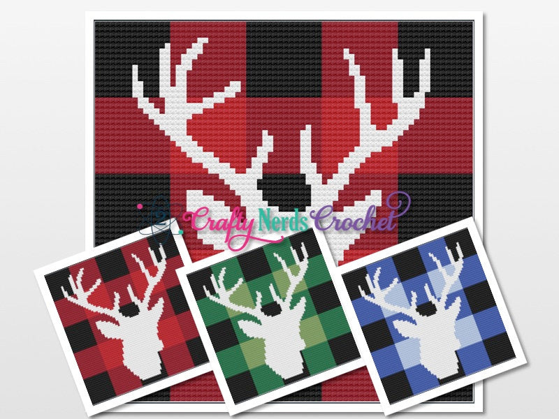 Buffalo plaid deer pillow best sale