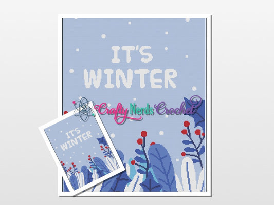 Winter Flowers in Falling Snow Pattern Graph With Single Crochet and TSS Written, Flowers Graphgan, Flowers Blanket, Flowers Crochet Pattern