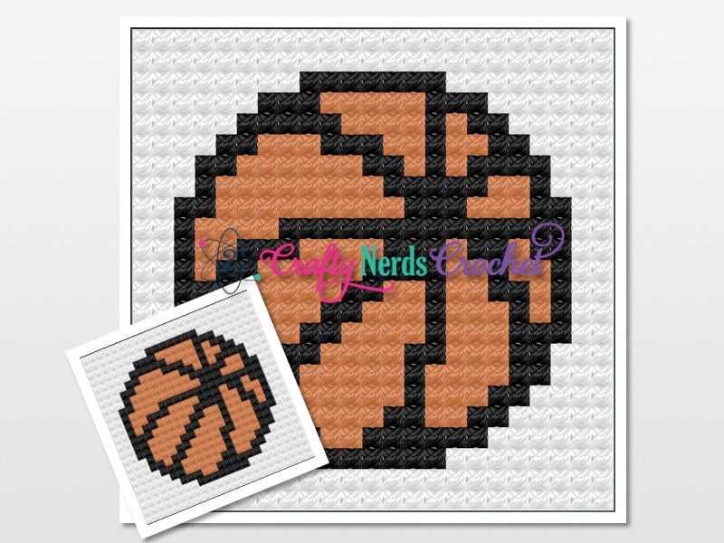 Basketball Pillow Pattern Graph With C2C Written, Basketball Graphgan ...