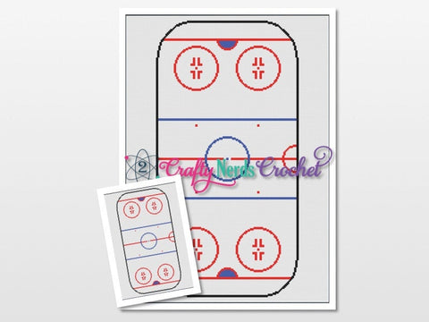 Hockey Arena Pattern Graph With Single Crochet Written, Hockey Graphgan, Hockey Crochet Pattern, Hockey Blanket, Hockey Throw, Hockey Graph