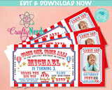 Carnival Ticket Birthday Invitation With Picture, Circus invitation Photo | Editable Instant Download Edit Online NOW Corjl | INSTANT ACCESS