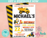 Construction Birthday Invitation, Construction Party Construction Theme | Editable Instant Download | Edit Online NOW Corjl | INSTANT ACCESS