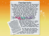 Footprints In The Sand Story Pattern Graph With Single Crochet SC Written, Christian Graphgan, Christian Blanket, Christian Crochet Pattern