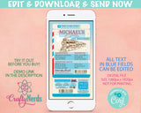 Train Ticket Birthday Party Electronic Invitation, Train Evite, Train | Editable Instant Download | Edit Online NOW Corjl | INSTANT ACCESS