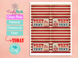 Circus Birthday Folded Cards, Carnival Birthday Card, Circus Label | Editable Instant Download | Edit Online NOW Corjl | INSTANT ACCESS T1