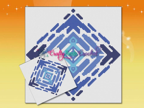Artistic Diamond Pattern Graph With Mini C2C Written, Diamond Graphgan, Artistic Diamond Blanket, Artistic Diamond Pattern, Throw, Lapghan