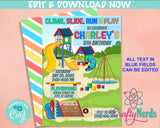 Playground Party Birthday Invitation, Birthday Party in the Park | Editable Instant Download | Edit Online NOW Corjl | INSTANT ACCESS