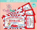 Drive By Circus Carnival Ticket Birthday Invitation, Party invitation | Editable Instant Download | Edit Online NOW Corjl | INSTANT ACCESS