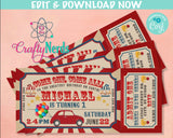 Drive By Circus Carnival Ticket Birthday Invitation, Vintage Circus | Editable Instant Download | Edit Online NOW Corjl | INSTANT ACCESS