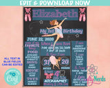 Ballerina Birthday Sign, Dancer Birthday Board, Milestone Birthday Sign | Editable Instant Download | Edit Online NOW Corjl | INSTANT ACCESS