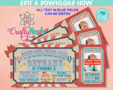 Carnival Ticket Birthday Invitation With Picture, Circus invitation Photo | Editable Instant Download Edit Online NOW Corjl | INSTANT ACCESS