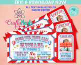 Carnival Ticket Birthday Invitation With Picture, Circus invitation Photo | Editable Instant Download Edit Online NOW Corjl | INSTANT ACCESS