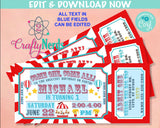 Carnival Ticket Birthday Invitation, Circus Party, Circus invitation | Editable Instant Download | Edit Online NOW Corjl | INSTANT ACCESS