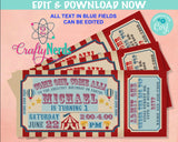 Carnival Ticket Birthday Invitation, Circus Party, Circus invitation | Editable Instant Download | Edit Online NOW Corjl | INSTANT ACCESS