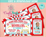 Carnival Ticket Birthday Invitation With Picture, Circus invitation Photo | Editable Instant Download Edit Online NOW Corjl | INSTANT ACCESS