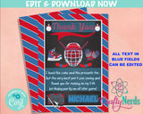 Hockey Birthday Thank You Card, Ice Hockey Birthday Party, All Star | Editable Instant Download | Edit Online NOW Corjl | INSTANT ACCESS T1