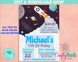 Space Party Birthday Invitation, Astronaut Party, Space Invitation | Editable Instant Download | Edit Online NOW Corjl | INSTANT ACCESS