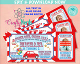 Drive By Circus Carnival Ticket Birthday Invitation with Photo, Party | Editable Instant Download | Edit Online NOW Corjl | INSTANT ACCESS