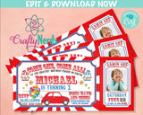 Drive By Circus Carnival Ticket Birthday Invitation with Photo, Party | Editable Instant Download | Edit Online NOW Corjl | INSTANT ACCESS