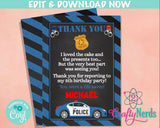 Police Birthday Party Electronic Invitation, Police Party, Police Evite | Editable Instant Download | Edit Online NOW Corjl | INSTANT ACCESS