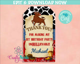 Cowboy Bull Rodeo Birthday Party Electronic Invitation, Rodeo Evite | Editable Instant Download | Edit Online NOW Corjl | INSTANT ACCESS