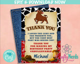 Cowboy Bull Rodeo Birthday Party Electronic Invitation, Rodeo Evite | Editable Instant Download | Edit Online NOW Corjl | INSTANT ACCESS