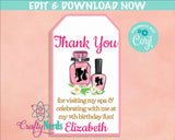 Spa Birthday Party Electronic Invitation, Sleepover, Spa Phone Evite | Editable Instant Download | Edit Online NOW Corjl | INSTANT ACCESS