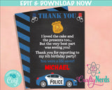 Police Birthday Invitation, Police Party, Cop Theme, Police Theme | Editable Instant Download | Edit Online NOW Corjl | INSTANT ACCESS