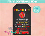 Firefighter Birthday Invitation, Fire Truck Invitation, Fireman Party | Editable Instant Download | Edit Online NOW Corjl | INSTANT ACCESS