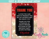 Movie Night Ticket Birthday Party Electronic Invitation, Movie Evite | Editable Instant Download | Edit Online NOW Corjl | INSTANT ACCESS