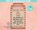 Carnival Ticket Birthday Invitation With Picture, Circus invitation Photo | Editable Instant Download Edit Online NOW Corjl | INSTANT ACCESS