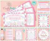 Circus Carnival Ticket Birthday Invitation, Pastel Circus invitation | Editable Instant Download | Edit Online NOW Corjl | INSTANT ACCESS