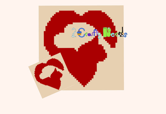 Animal Love Heart Graph With Single Crochet Written, Cat and Dog Graphgan, Cat and Dog Blanket, Cat and Dog Crochet Pattern graph