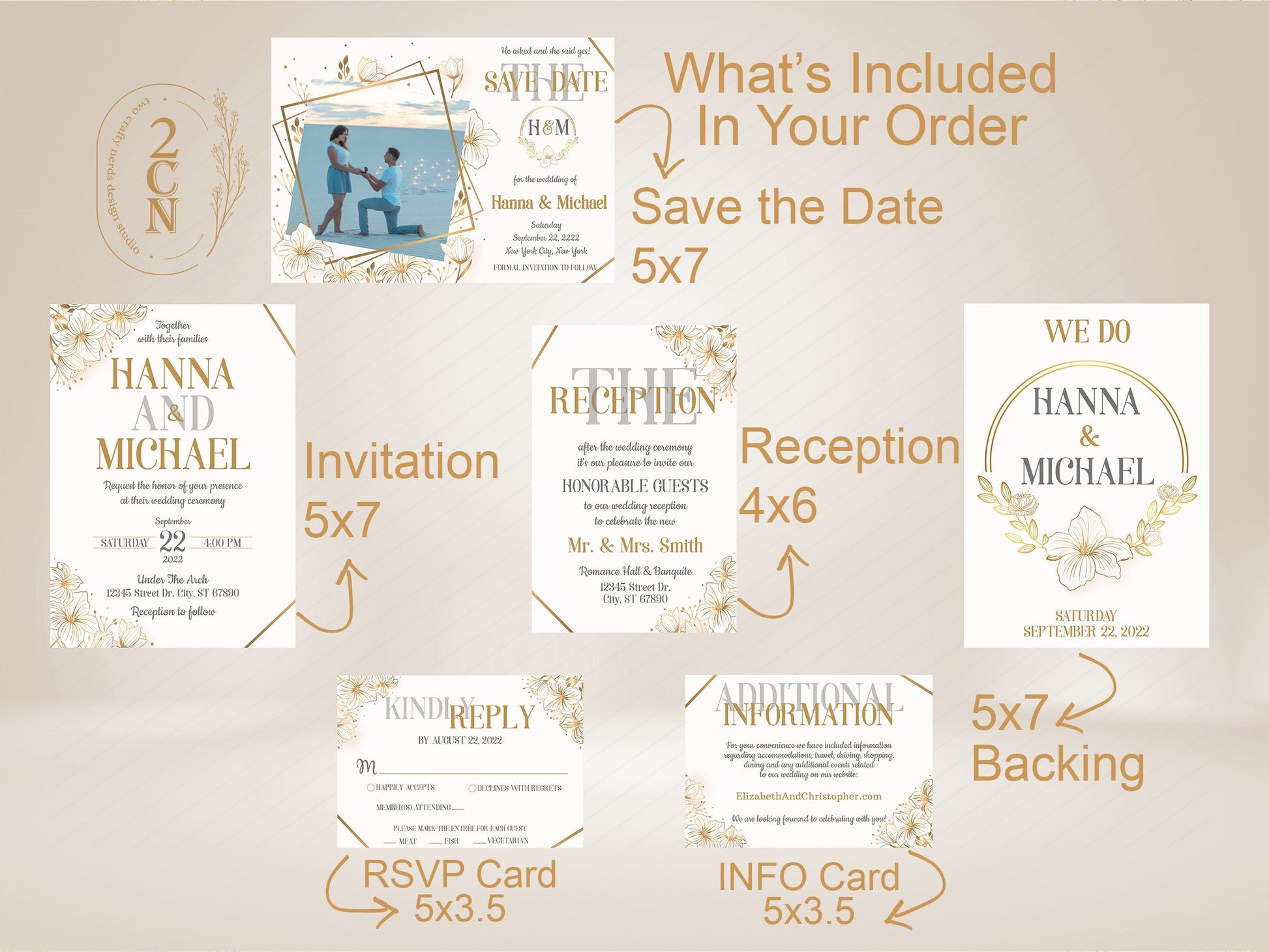 Wedding Invitation, Wedding Suite, Save the date, Wedding Invite 6Items | Editable Instant Download | Edit Online NOW Corjl | INSTANT ACCESS